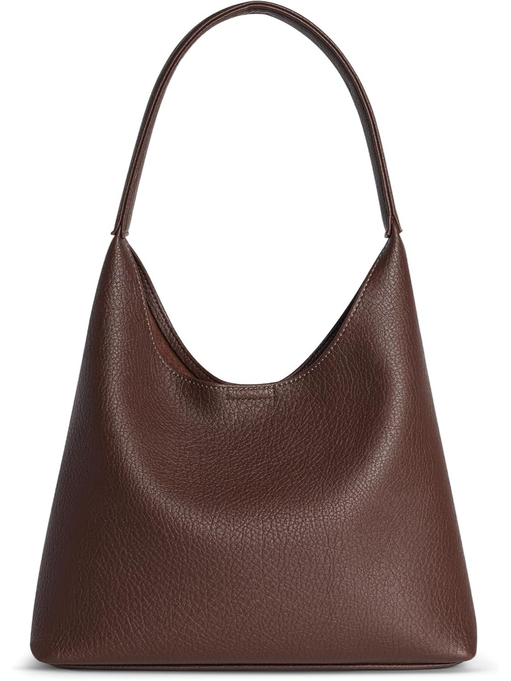 〽️ Women's Chocolate Brown Vegan Leather Hobo Small Purse Imported Shoulder Bag